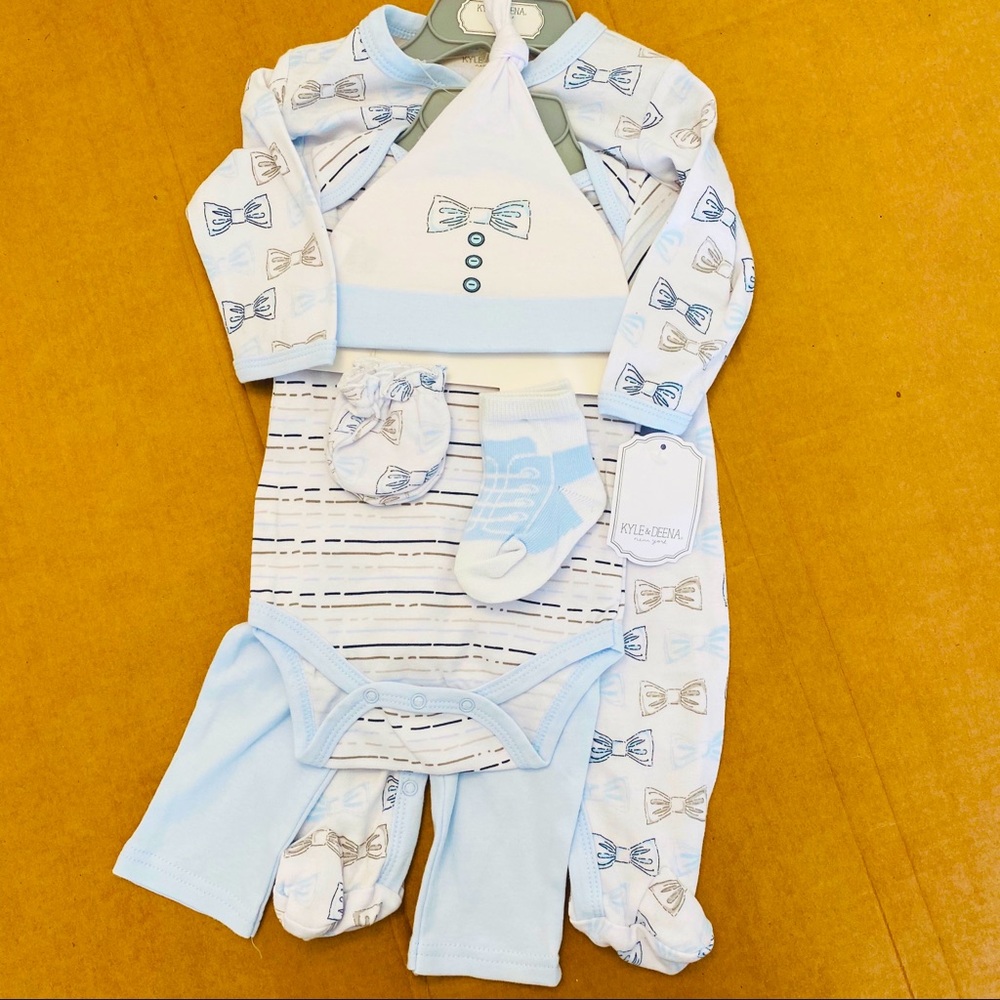 Kyle & Deena New York 6-Pc Bowtie Print Set 3-6M